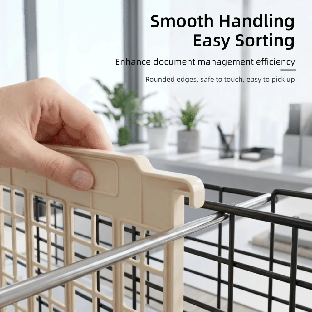 8pcs Durable Plastic Hanging File Divider A4 Multicolor Hanging Folder Separator File Rack Partition School Office