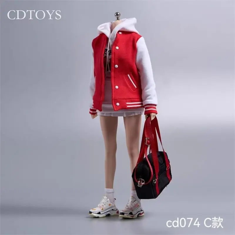 Cdtoys Cd074 1/6 女性兵士野球ジャージフード付きスウェットシャツプリーツスカートセット模型玩具フィット 12 インチアクションフィギュア在庫あり