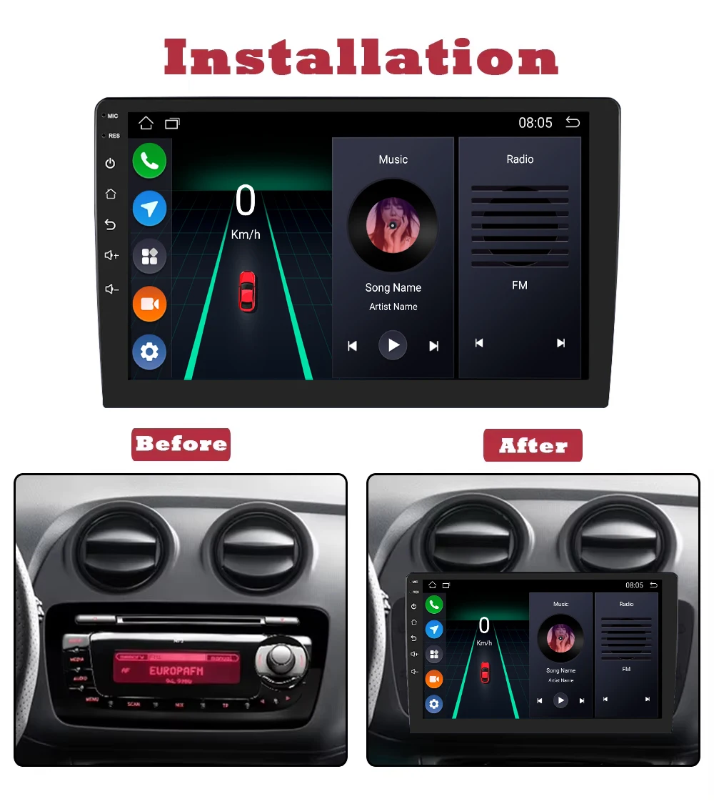 Universal 2 Din 7"/9"/10" Android 13 Car Radio Autoradio 32G WIFI GPS Car Audio Multimedia Player For Hyundai Nissan Toyota Kia image 4