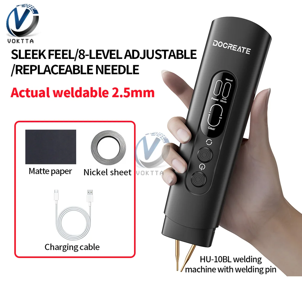 

DC 5V Portable 8-speed Adjustable Handheld Spot Welding Machine 18650 Lithium Battery Nickel Sheet Plating DIY Spot Welders Tool