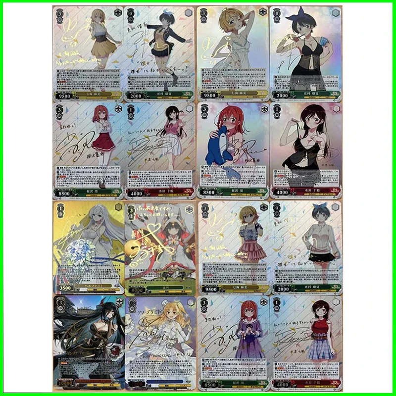 anime character DIY collectible card Ichinose Chizuru Asami Nanami Rin laser flash card boy play toys christmas birthday gifts