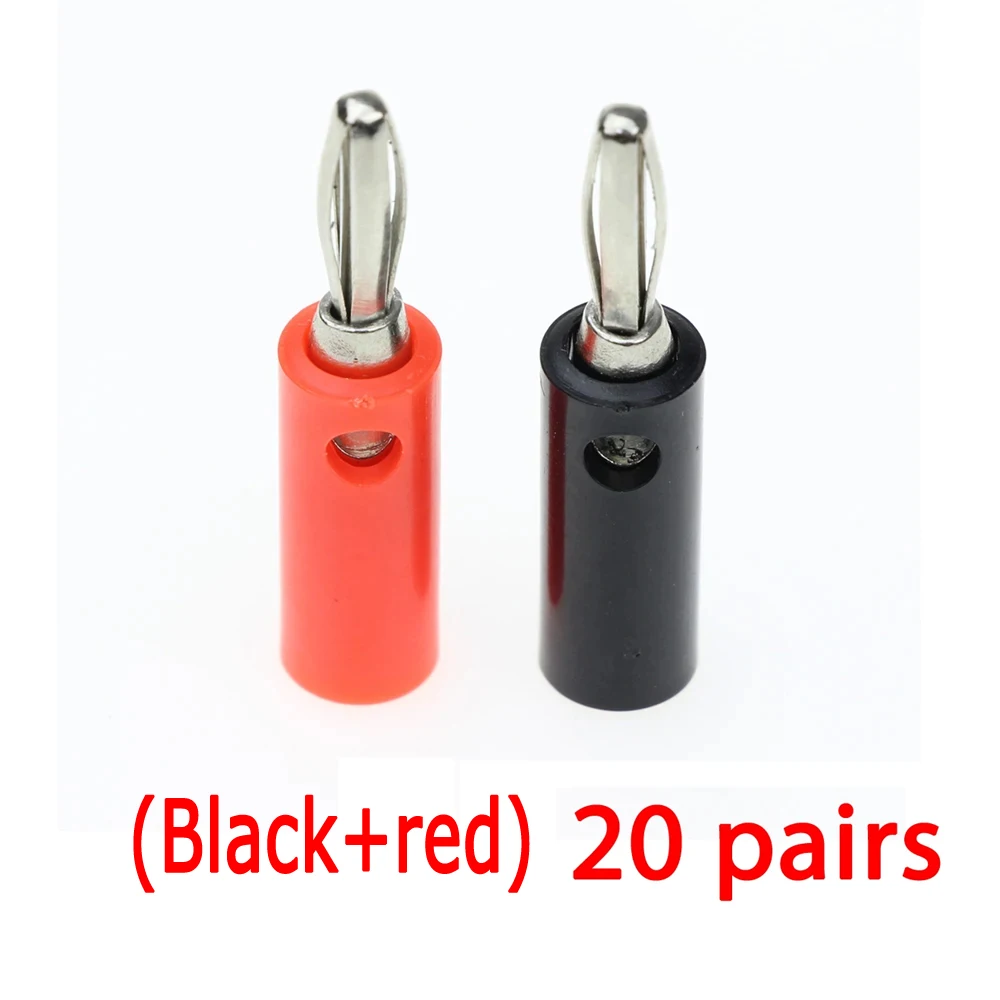 

High Quality 20 pair (RED + BLACK) Amplifier Terminal Binding Post Banana Plug Jack Panel mount connector