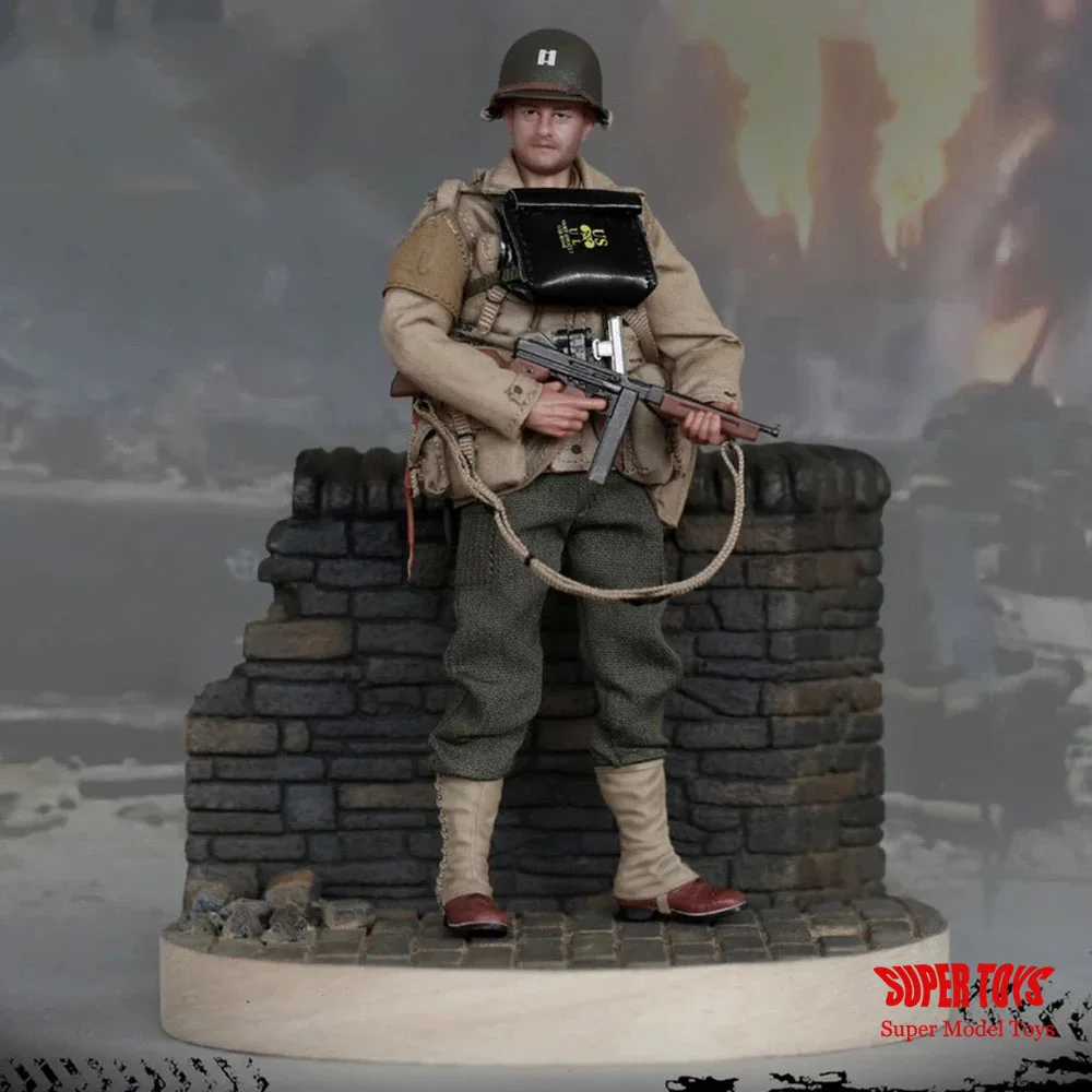 SOLDIER STORY SSM004 1/12 Scale Mini WWII US. 2nd Ranger Battalion Captain 15cm Male Solider Action Figure Model Toys Platform