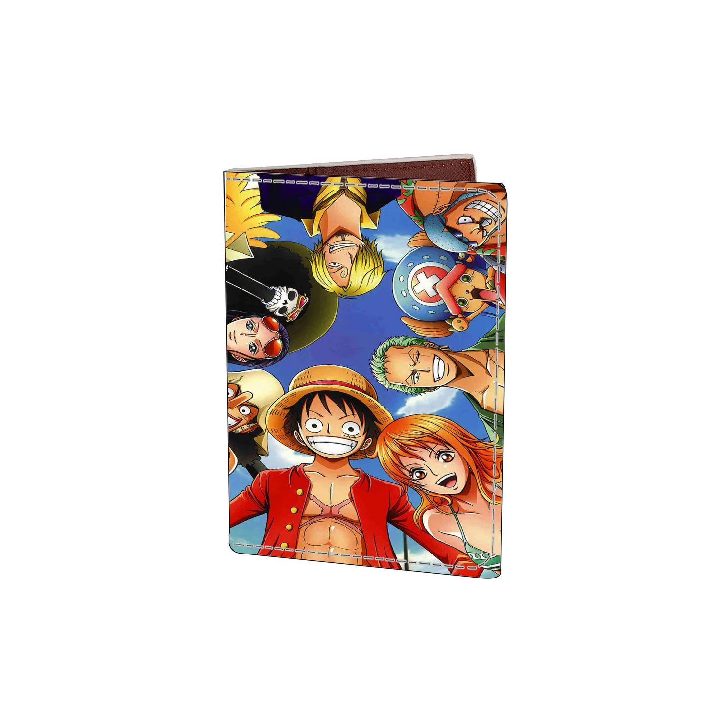 One Piece Possport Cover Luffy Cartoon Anime PU Outdoor Travel Passport Case for Women Men Document ID Card Holder Unisex