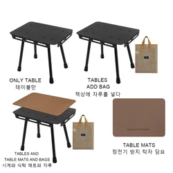 2 in 1 Camping Table Portable Outdoor Stool Aluminum Alloy Folding Table Portable Table for Camping Picnic Beach BBQ Fishing