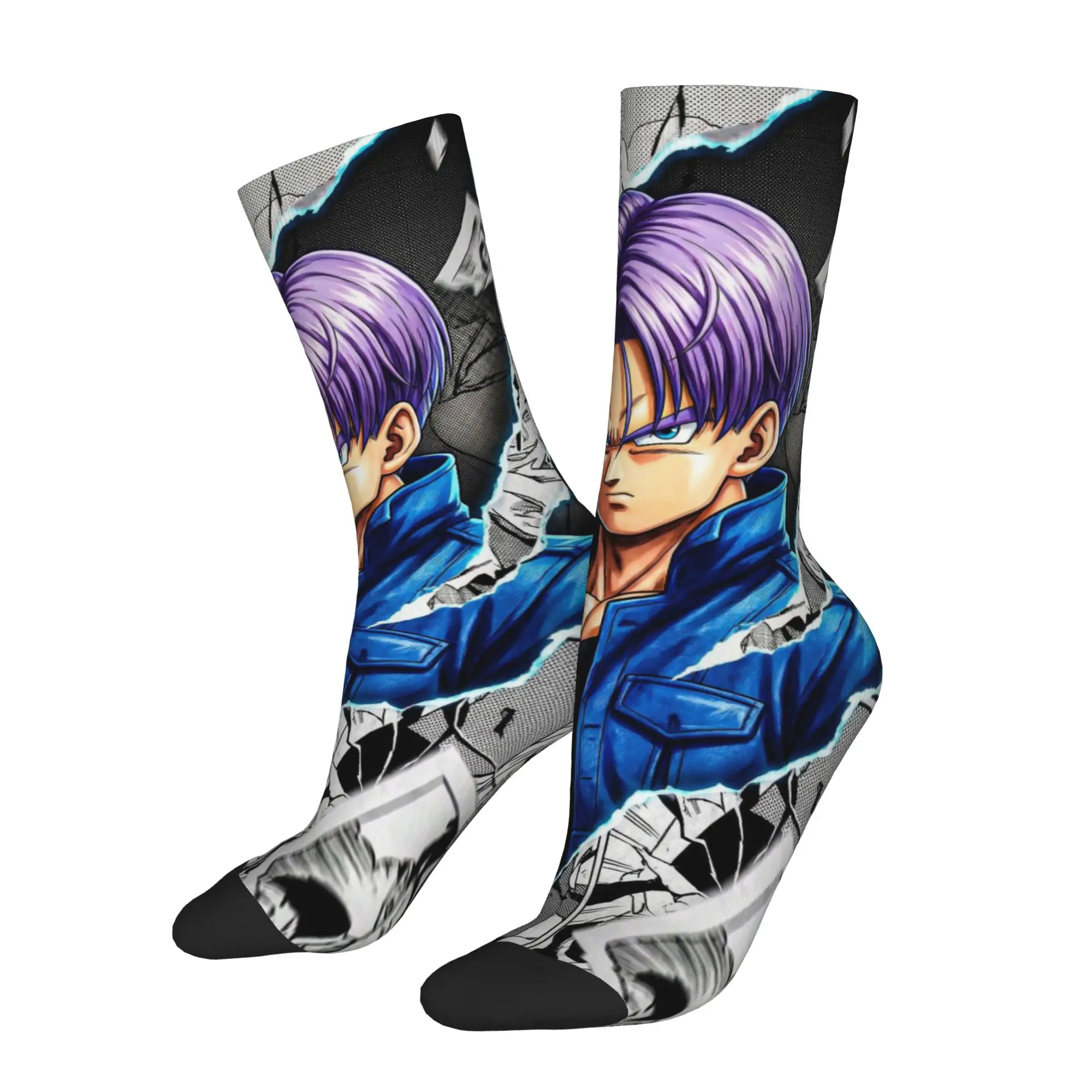 

1 Pair Funny Sock Dragon Ball Trunks (8) Harajuku Quality Pattern Printed Men Socks Casual Men's Socks