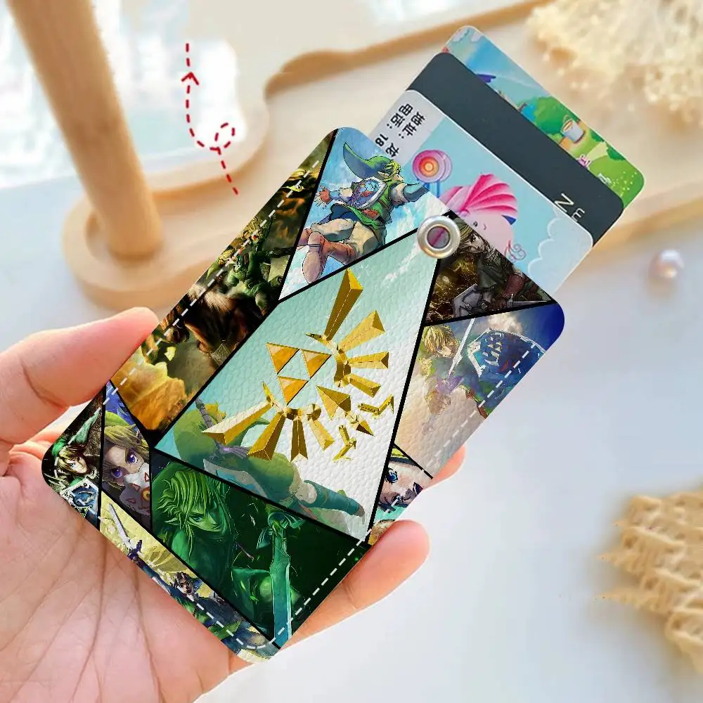 حامل بطاقة الوصول PU من The Legend of Z-Zeldas Game Style مع سلسلة مفاتيح - حماية تنفيذية لبطاقة البنك، حافظة بطاقة حافلة Subway #5