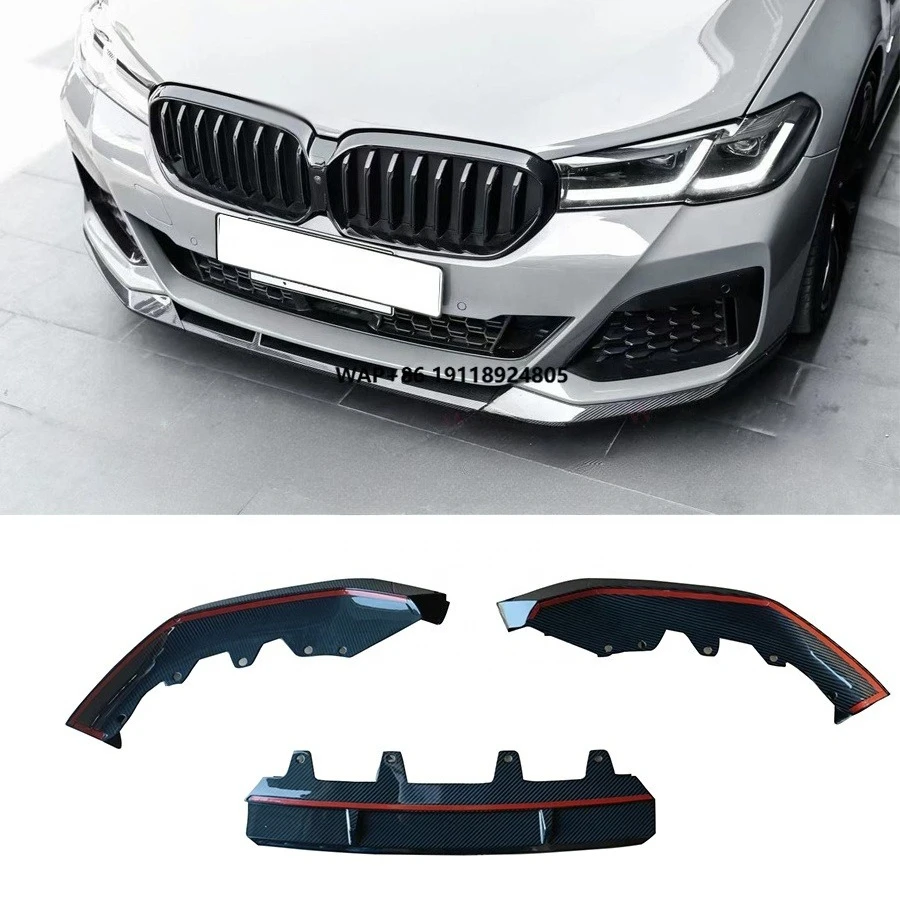

2021+ for 5 Series M5 G30 G38 LCL MP Style Carbon Fiber Front Bumper Lip Spoiler New Car Styling