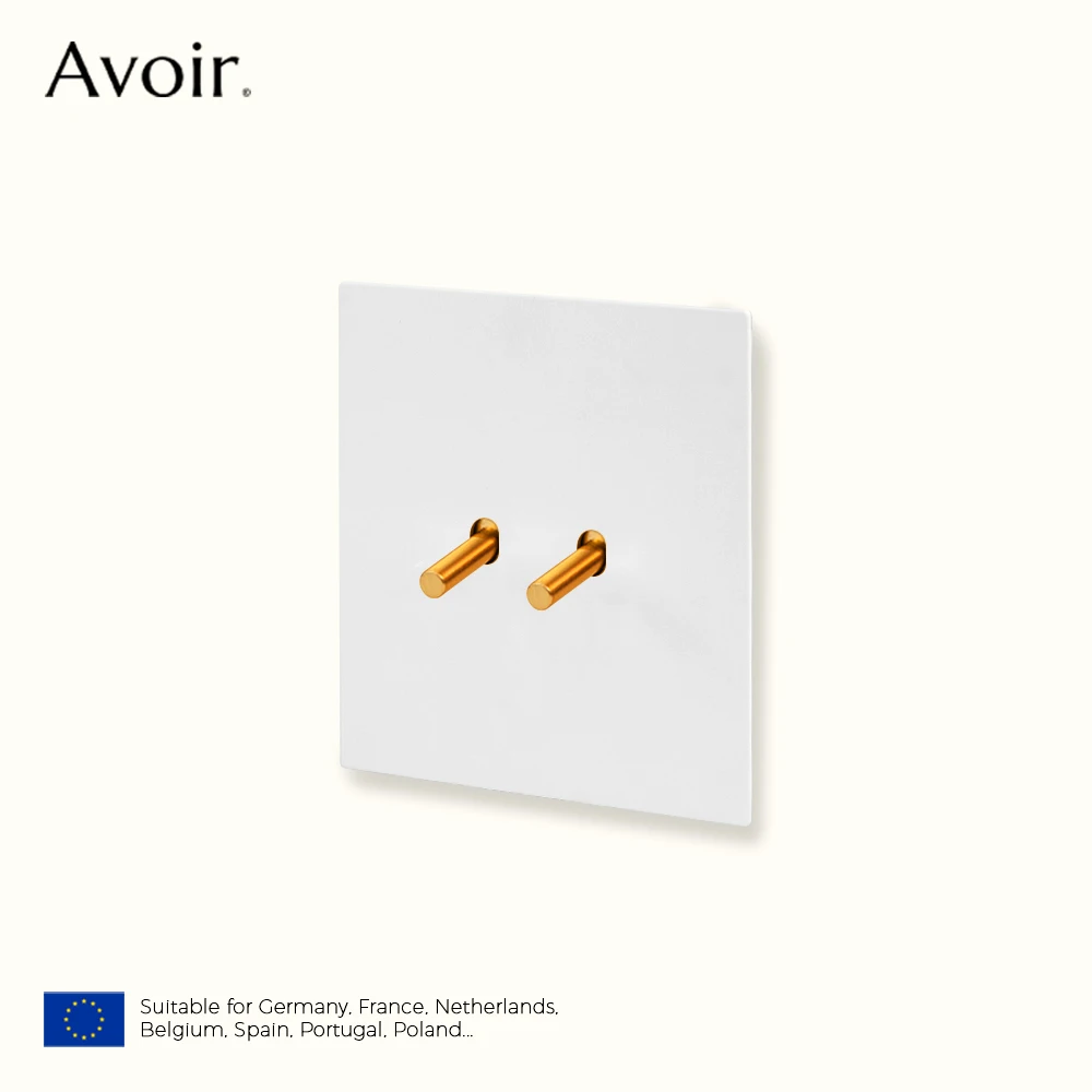 

Выключатели Avoir White с панелью из нержавеющей стали, золотой рычаг, ретро-выключатель для настенного светильника, электрические розетки, диммер для помещений, 220В выключатель света светильник настенный розетка с us