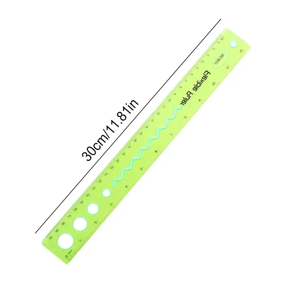30cm Flexible Curve Ruler Drafting Drawing Tool Serpentine Plastic Student Classroom And Exam Drawing Supplies Office Supplies