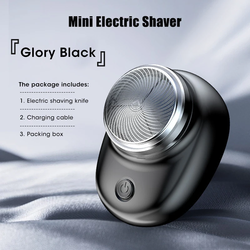 Lavável Mini barbeador elétrico para homens, tamanho de bolso, recarregável, aparador sem fio portátil, barba facial, aparador de pêlos