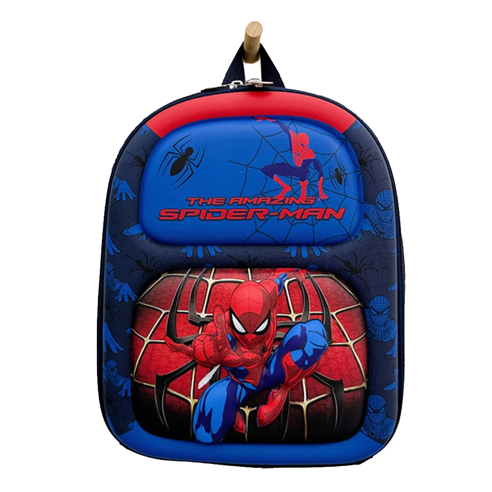 Tas ransel sekolah kartun Spider-Man, tas punggung kapasitas besar, tahan lama, sederhana, nyaman, tren mode untuk anak-anak