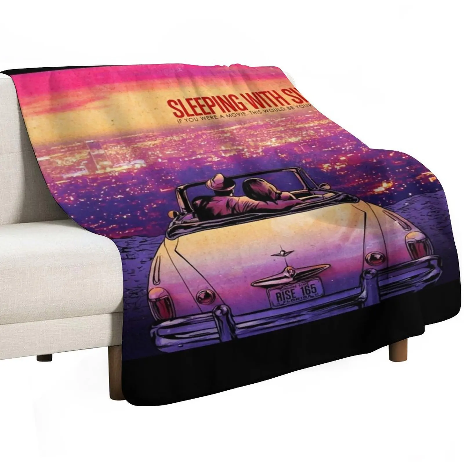 Beautiful Model Sleeping With Sirens Romantic Movie Classic Fans Throw Blanket Portable Lightweight Blanket for Travel Camping