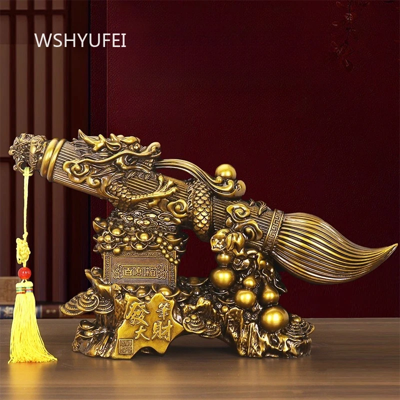 Creative Calligraphy Brush Ornaments for Attracting Wealth Chinese Living Room and Study Decoration Boss's Office Decoration