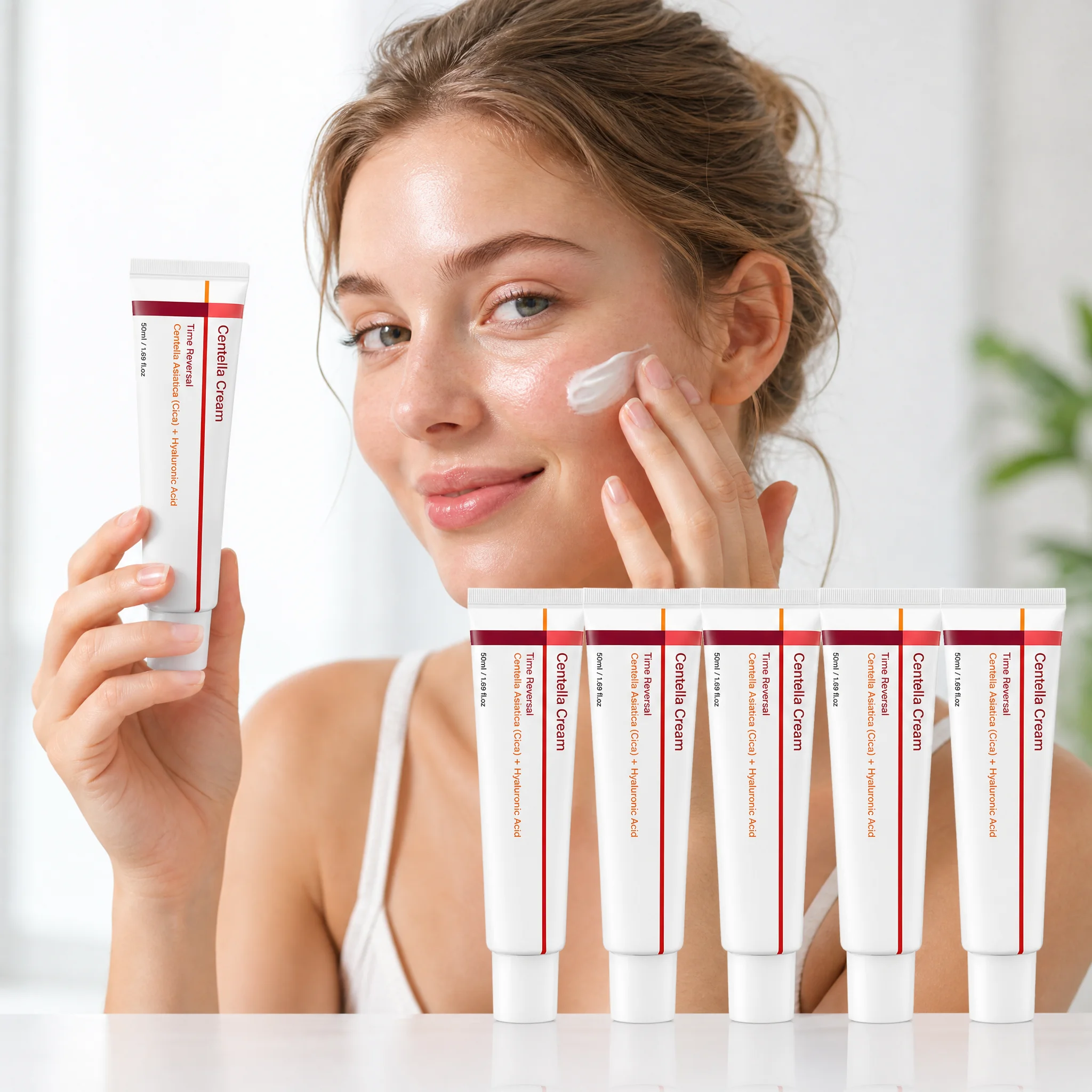Centella Asiatica Firming Face Cream 50ml - Collagen & Hyaluronic Acid Formula Moisturizes & Revitalizes for a Lifted Look.