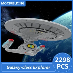 Galaxy-class Explorer Model Moc Building Blocks Diy Assemble Bricks Space Educational Creative Collection Toys Gifts 2298PCS