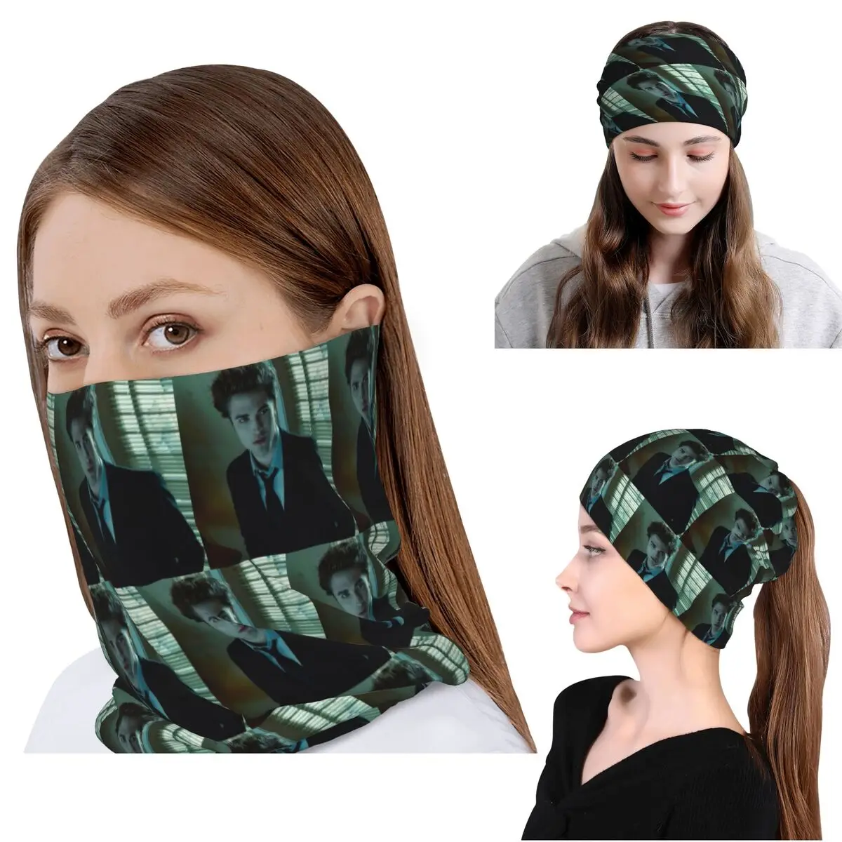 

The Twilight Saga Edward Cullen Bandana Neck Gaiter Wrap Scarf Multi-use Cycling Scarf Beanies Hat Unisex Adult Windproof