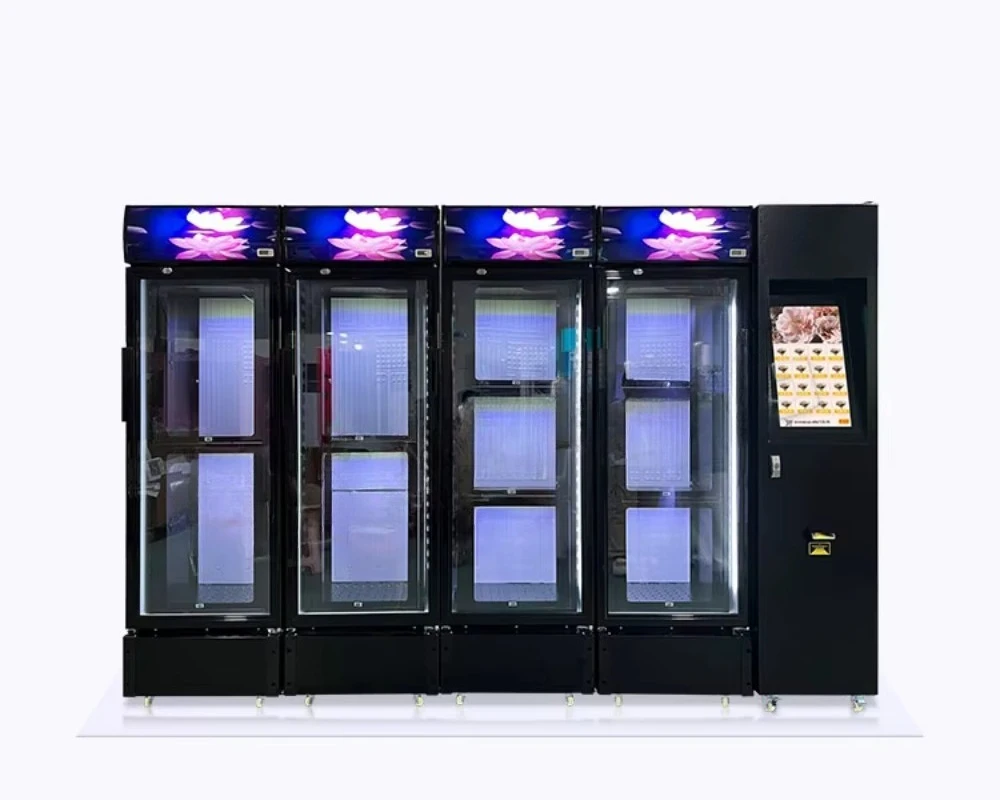 FOODLINE Customized OEM Automatic Refrigerated Flower Bouquet Vending Machine Remote Control Locker Vending Machine for Flowers