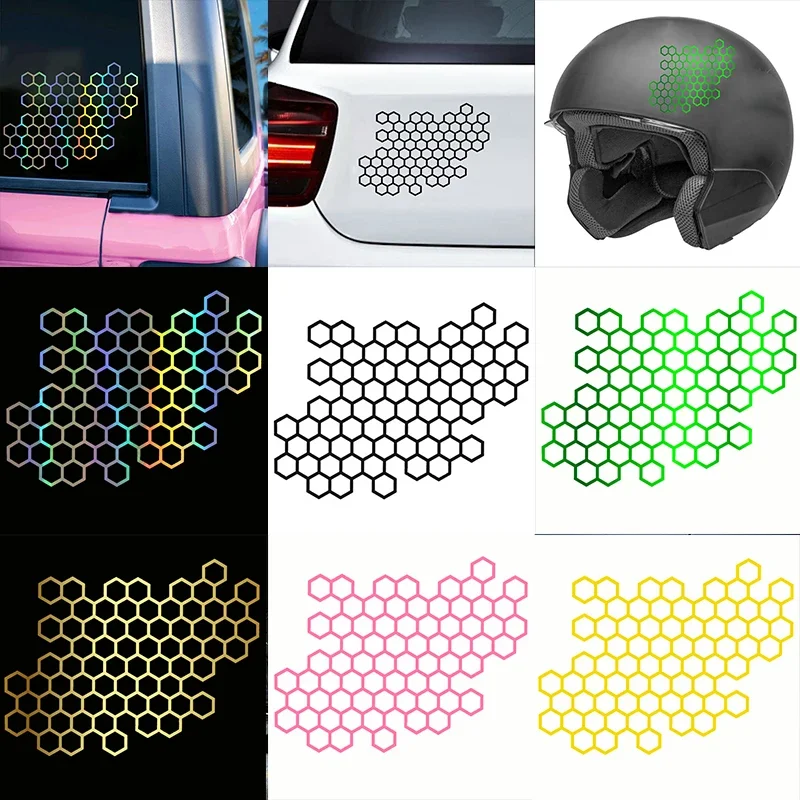 Honeycomb Open Style Car Stickers for Auto Window Body Motorcycle Cool Modified Tail Lights Stickers Racing Helmet Vinyl Decals