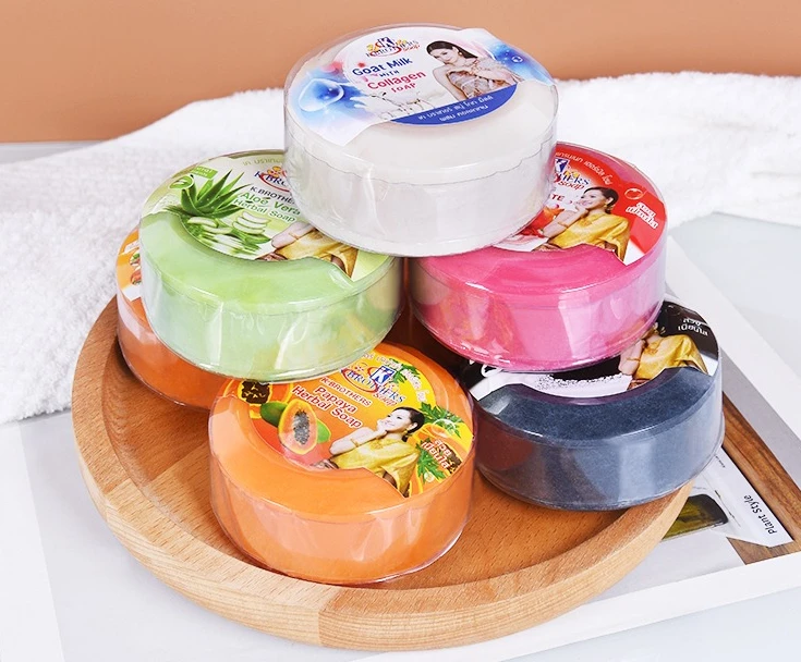 

Thai Natural Handmade Soap, K Brand Gently Cleanses Face & Body, Unisex