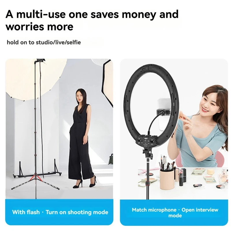 업그레이드 라이트 스탠드, 두꺼운 튜브 카메라 삼각대, LED 비디오 라이트 스튜디오 소프트박스 플래시 우산 반사판, GM220