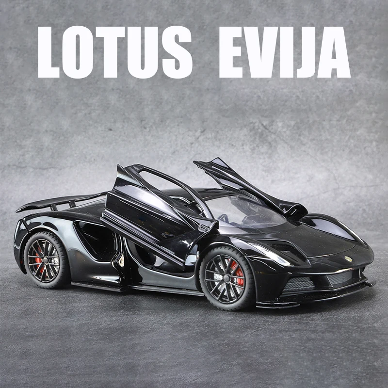 1:24 Lotus Evija Supercar Alloy Model Car Toy Diecasts Metal Casting Sound and Light Car Toys For Children Vehicle