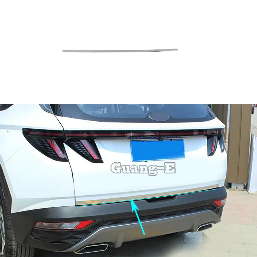 

For Hyundai Tucson L 2021 2022 2023 2024 Car Stainless Steel Rear Back Door License Tailgate Bumper Frame Plate Trim Lamp Trunk