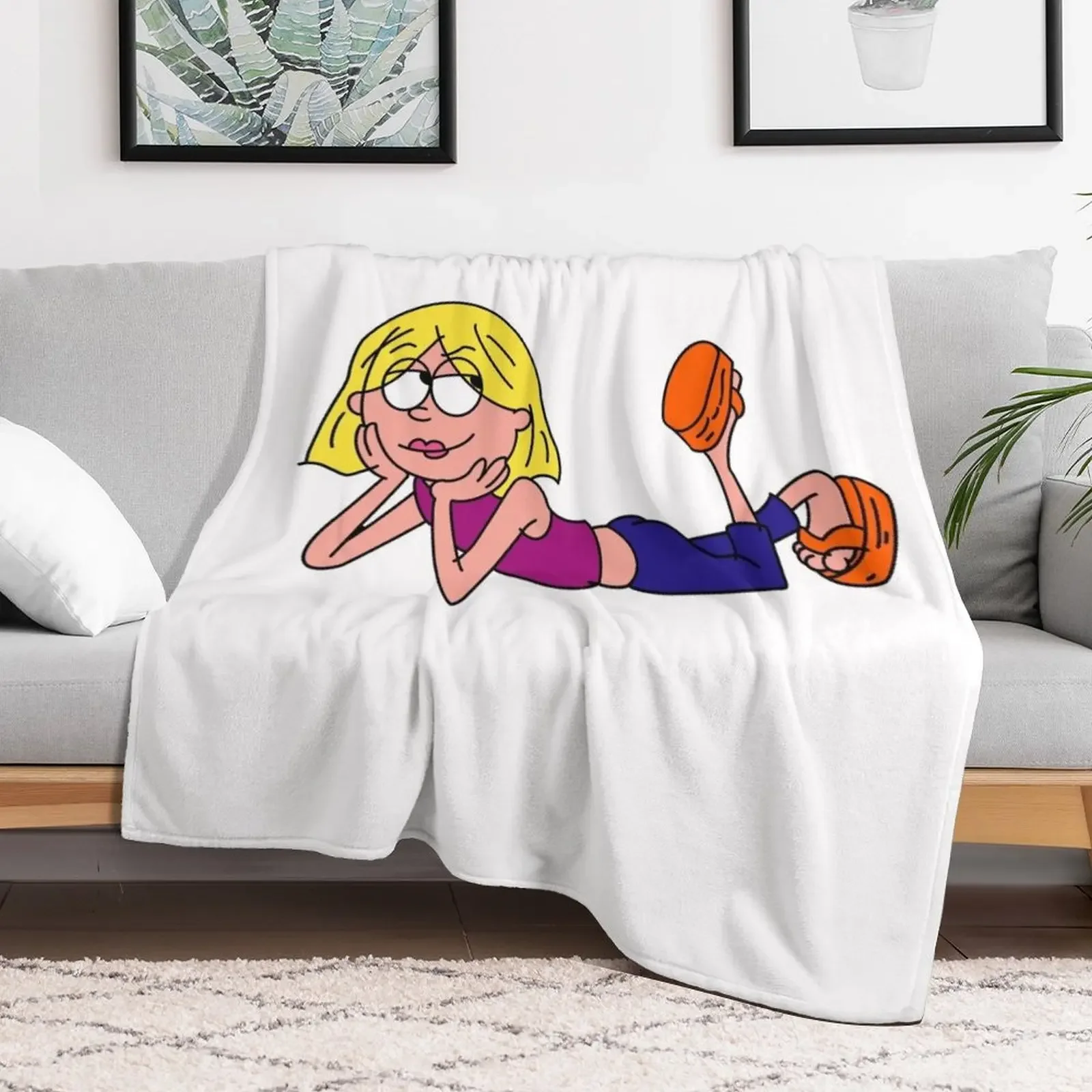 Lizzie Mcguire cartoon Throw Blanket funny gift Blankets Sofas Of Decoration Soft Plush Plaid Blankets