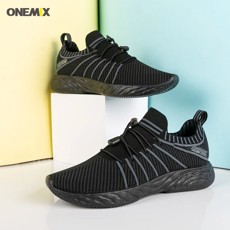 ONEMIX Outdoor Waterproof Sneakers Lightweight Breathable Non-slip Running Shoes for Men Women