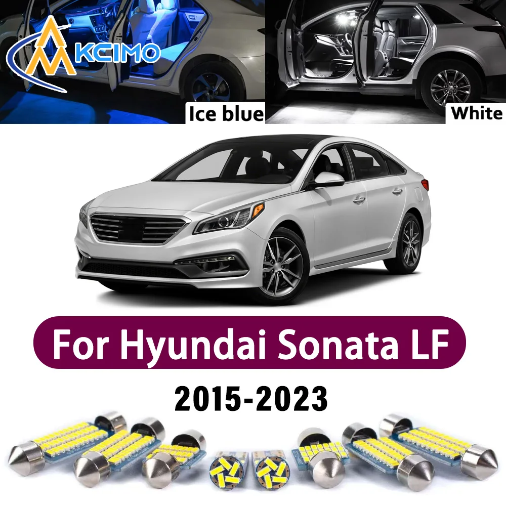 

High Lumen CANBUS Error Free LED Interior Light Kit For Hyundai Sonata LF MK7 2015-2023 Map Trunk Reading Dome Lamp Bulbs Set