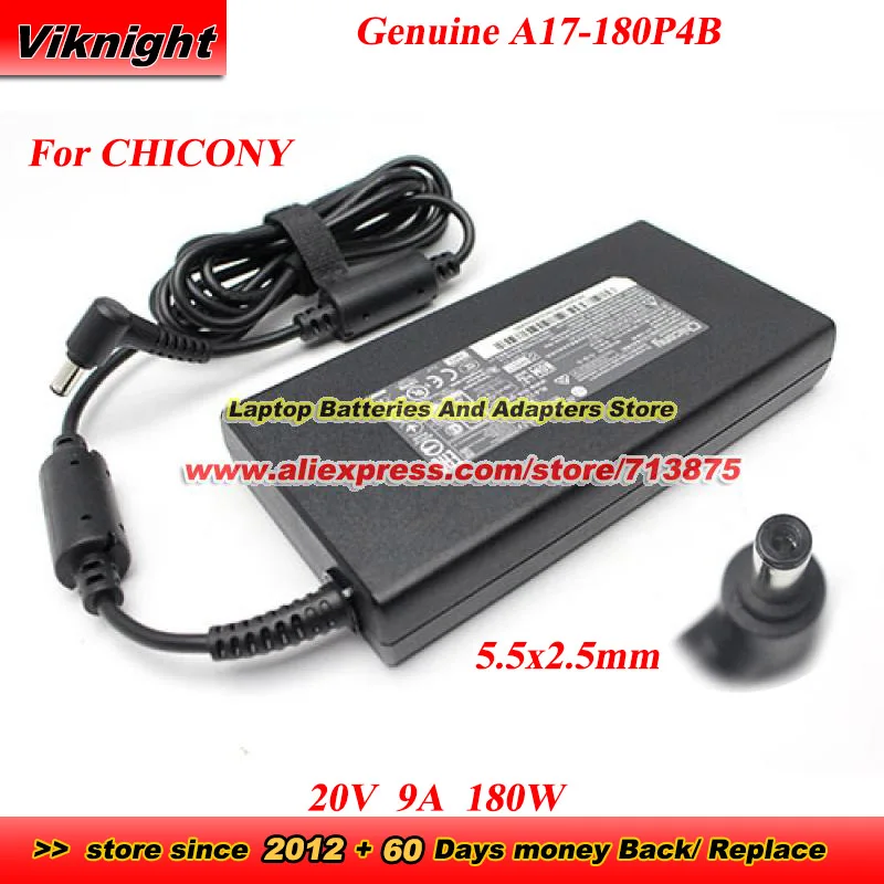 

Genuine Chicony A17-180P4B AC Adapter 20V 9A 180W for MSI MS-16W2 MS-17G3 GF65 THIN 10UE 3060 GF75 GF66 GF76 GL76 with 5.5x2.5mm