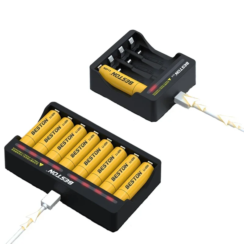 

4/8 Slots Smart Charger with LED Indicator Light for 1.5v AA AAA Lithium Ion Rechargeable Battery 1.5v Battery Charger