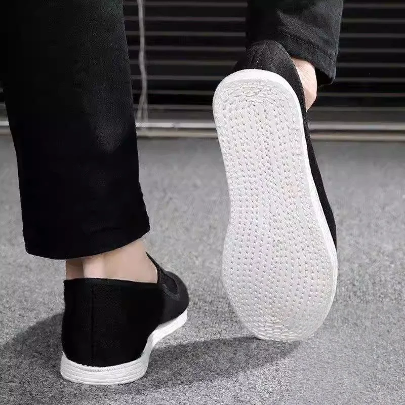 

Handmade Beijing Men's Casual Breathable Cloth oes Large Size Dad Sle Multi-layered Sole Traditional Chinese Sle Footwear