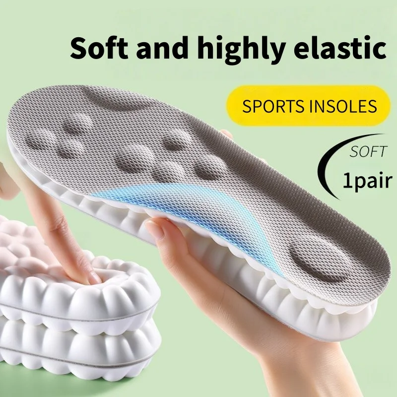 Sport Latex Insoles Soft High Elasticity Shoe Pads Orthotic 