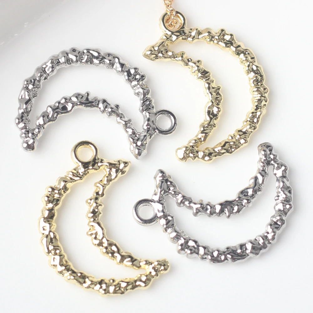 

10pcs Simple Hollow Out Moon Stars Shape Pendant DIY Handmade Jewelry Making Earrings Necklace Bracelet Accessories Fashion Cute