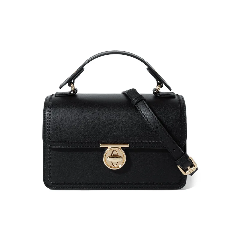 

split leather women's small square bag 2025 autumn new cowhide leather high-end one-shoulder crossbody bag fashion lady handbag