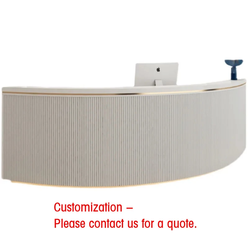 custom.Salon Shop Cashier Simple Modern Shop Counter Custom Light Luxury Beauty Salon Front Desk