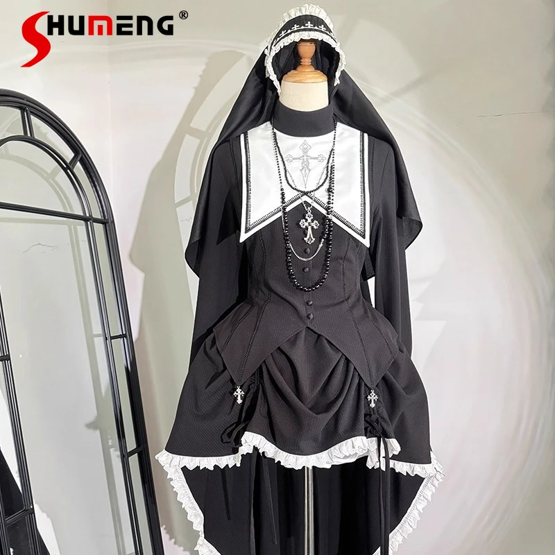 

Original Gothic Lolita Skirt Shirt 2-Piece Set Autumn New Halloween Cos Women's Outfits French Elegant Retro Split Dresses 2025