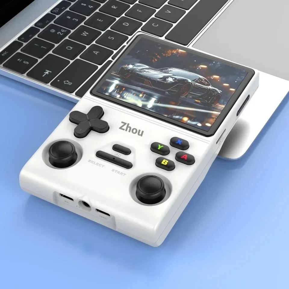 وحدة تحكم ألعاب M37 Pro محمولة باليد ريترو وحدة تحكم ألعاب محمولة ريترو نظام لينكس 3.5 بوصة IPS HD مدمج 64 جيجابايت 20000 لعبة كلاسيكية