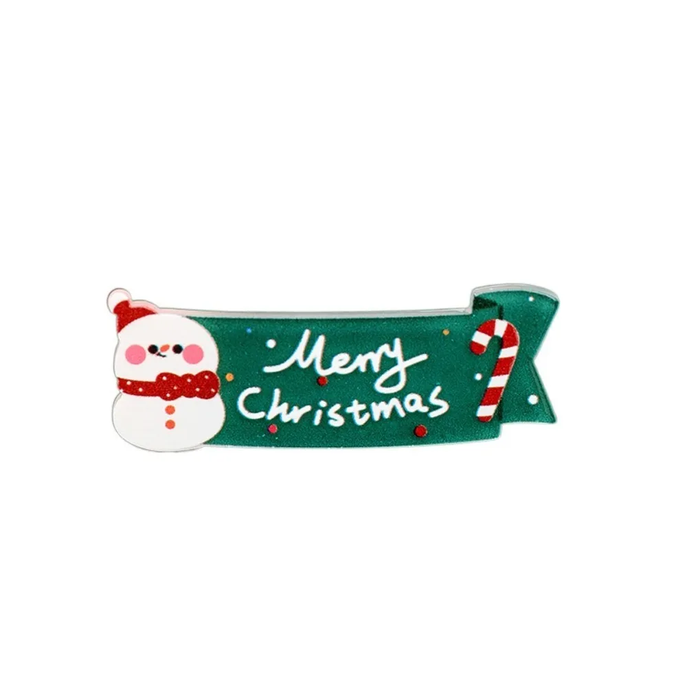 

Kawali Xmas Acrylic Hair Clip Cartoon Santa Claus Snowman Side Clip Sweet Elk Christmas Hair Clip Ladies