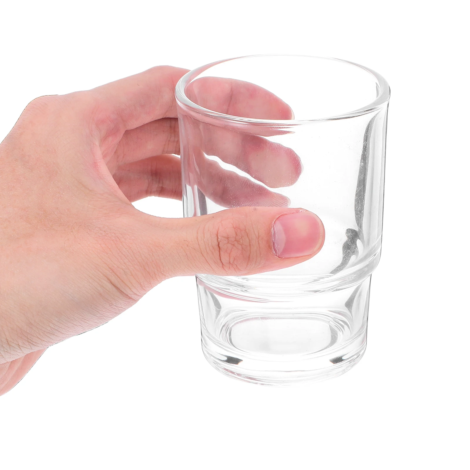 

2pcs Glass Toothbrush Holder Transparent Bathroom Accessories Toothpaste Storage Cup Nonslip Design For Home Use