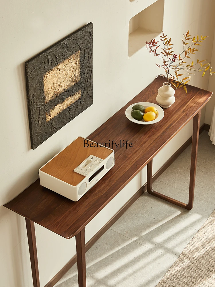 

New Chinese style modern simple entrance table black walnut home