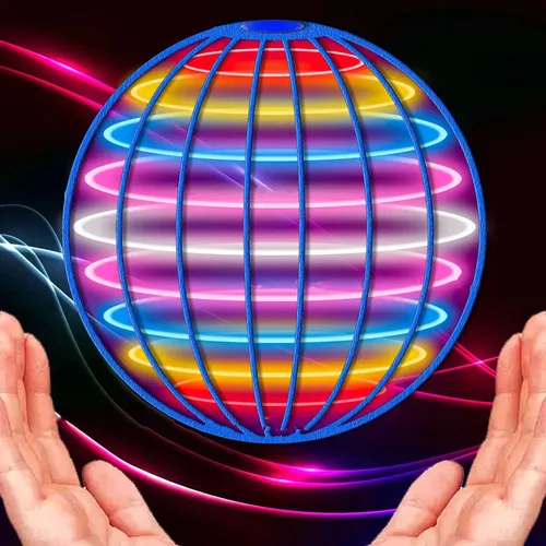 Bola voladora Boomerang Flyorb mágica con luces LED Drone Ball Fly Nova Orb Flying Spinner Fidget juguetes niños regalos de navidad