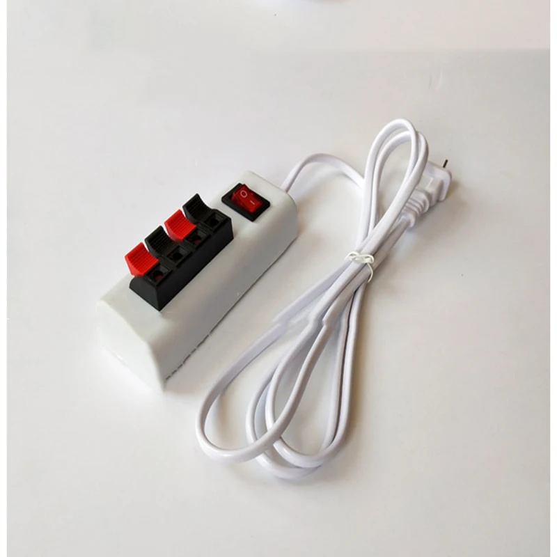 1PCS 1.5meter Long With Switch 220V LED Lighting Accessories Two/Four-bit Test Clip Power Box Clip Seat Quick Test Box