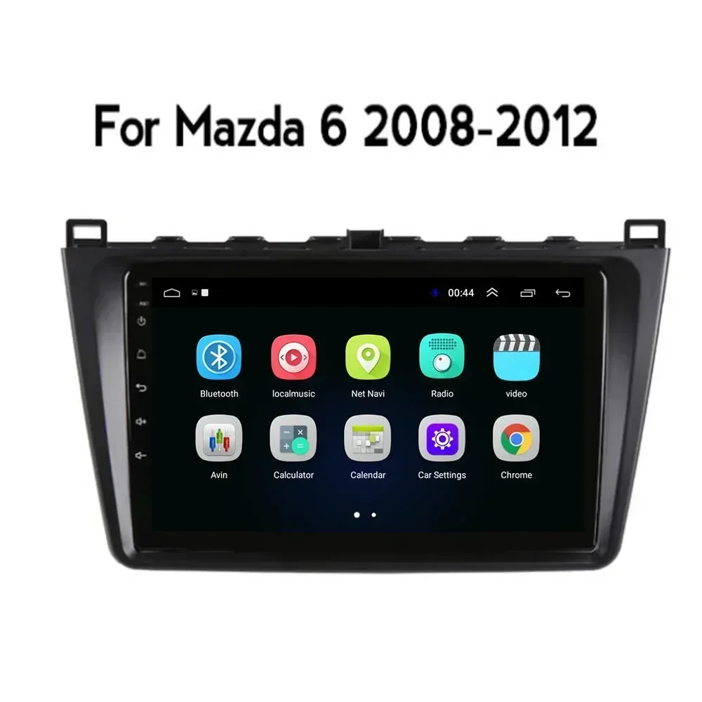 Autoradio pour Mazda 6 GH 2007-12, Android 13, Octa Core, Stéréo, DVD, Navigation GPS, Lecteur, Limitation, Auto Carplay, 2Din