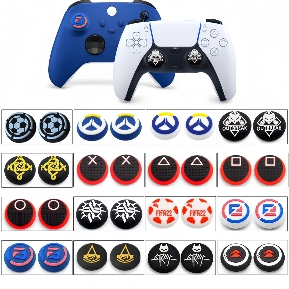 لينة سيليكون ThumbStick غطاء تغليف قبضة ل بلاي ستيشن 5 PS5 PS4 XBOX سلسلة X/S ONES 360 Switch2 غمبد عصا التحكم