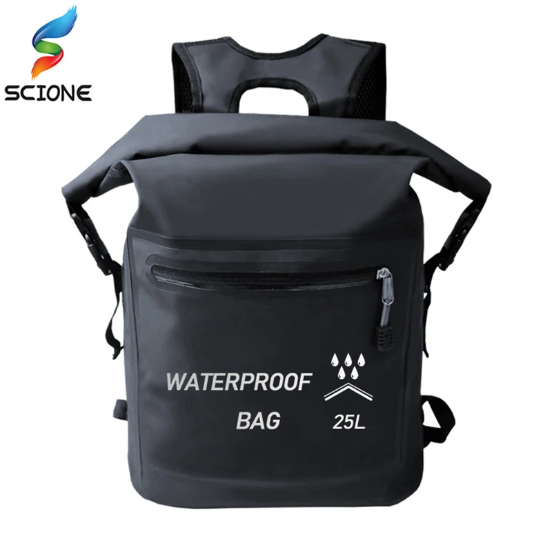 

25L Foldable Waterproof Backpack Swimming Beach Bucket Storage Dry Sack Rafting Floating Sports PVC Camping Travel Rucksack XD95