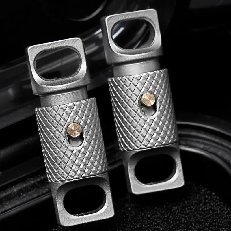 Titaniums Alloy Keychain Antirust Durable 360 Degree Rotation Quick Disassembly Keyrings Attachments for Outdoor Use X3UC