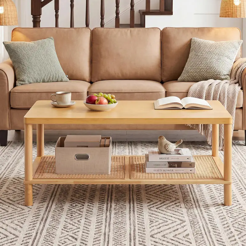 Detailed view of rubberwood legs and 4.5-inch bottom clearance