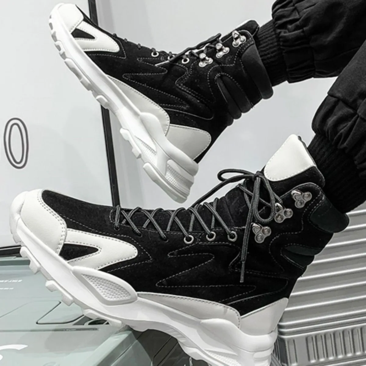 

Мужские ботинки, легкие нескользящие износостойкие уличные мотоциклетные ботинки для мужчин, дышащая прочная обувь, всесезонная обувь